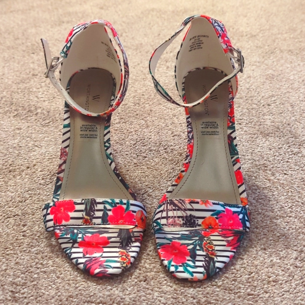 Floral Heels Size 8